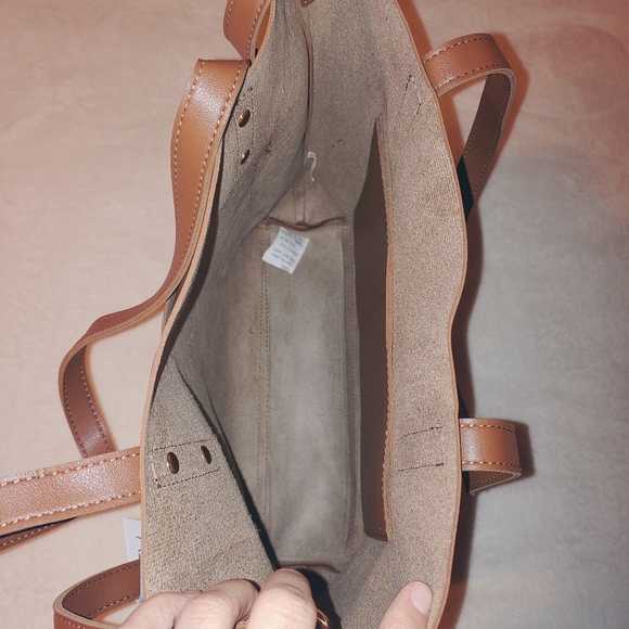 NWT Henny & Lev Donna Tote Bag - Cognac - Picture 7 of 9